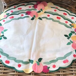 🦄 Vintage Linen Placemats Set of 4 - with coasters & Napkins 🦩